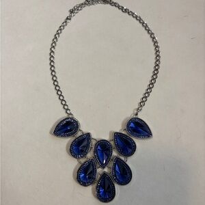 Elegant Blue Teardrop Necklace